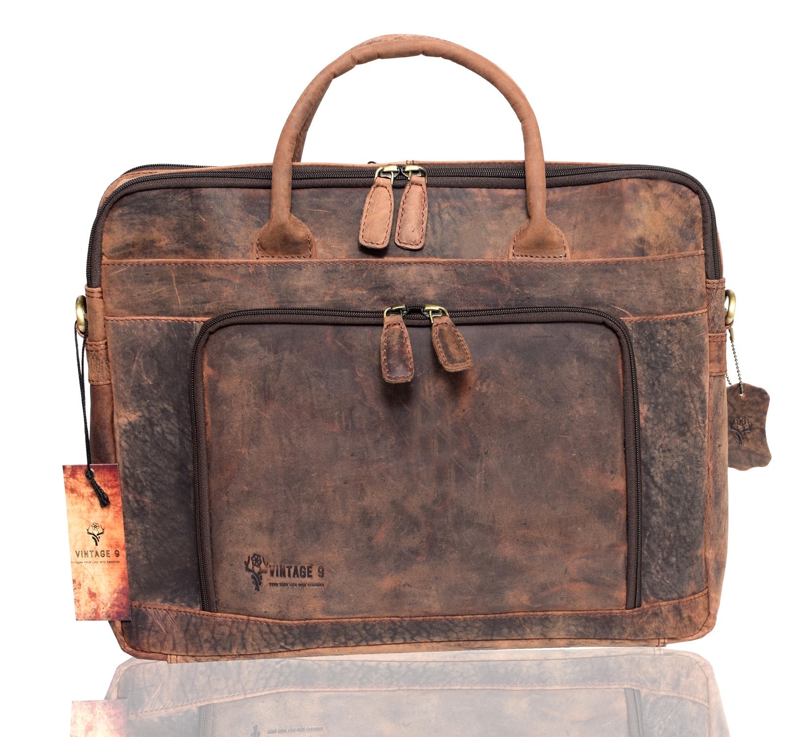 Leather Laptop Bag - Marmora