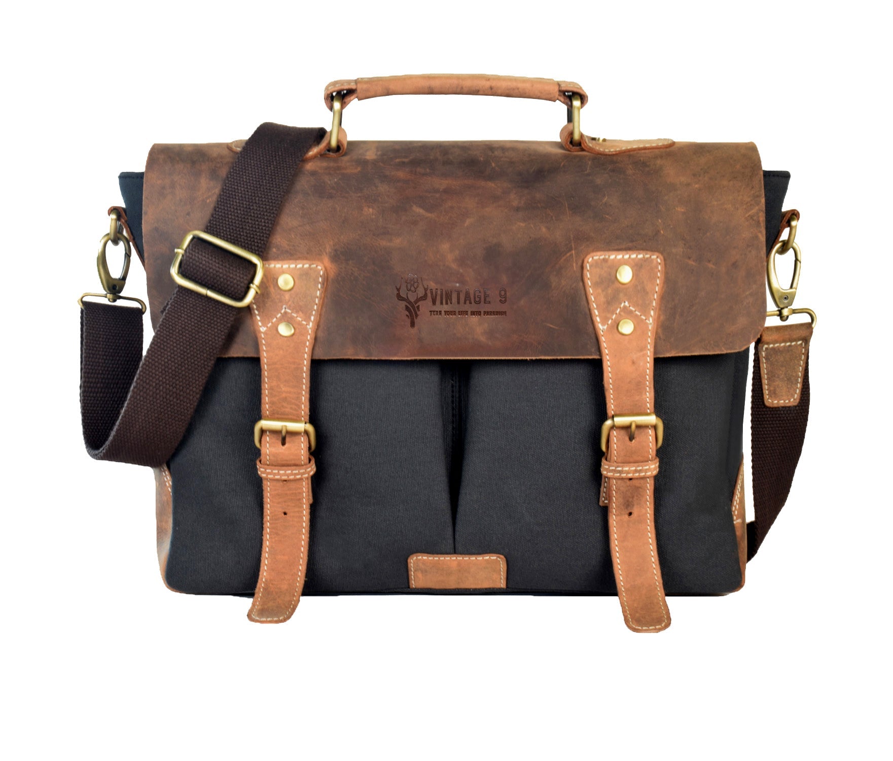 Leather Laptop Messanger Bag - California