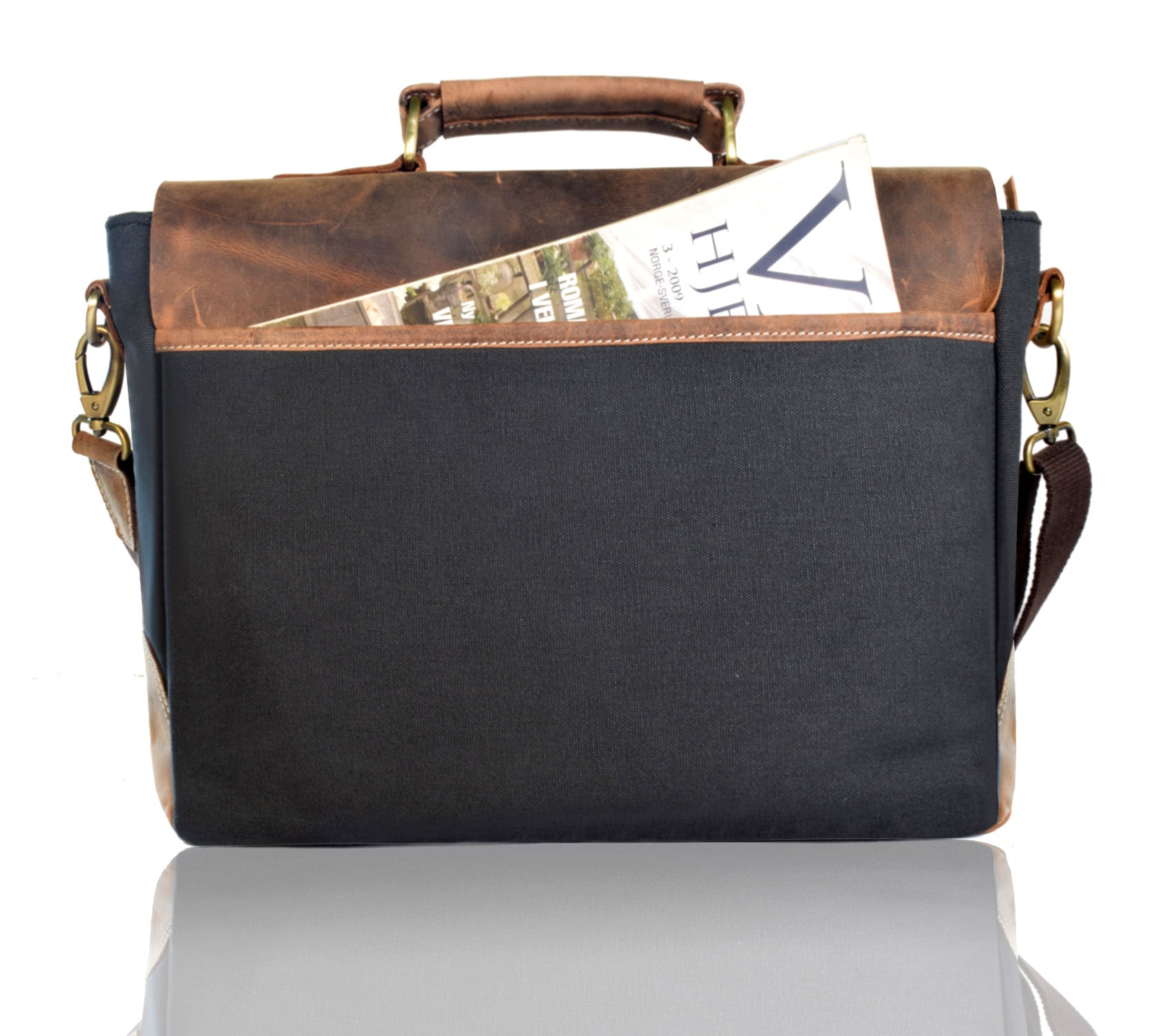 Leather Laptop Messanger Bag - California