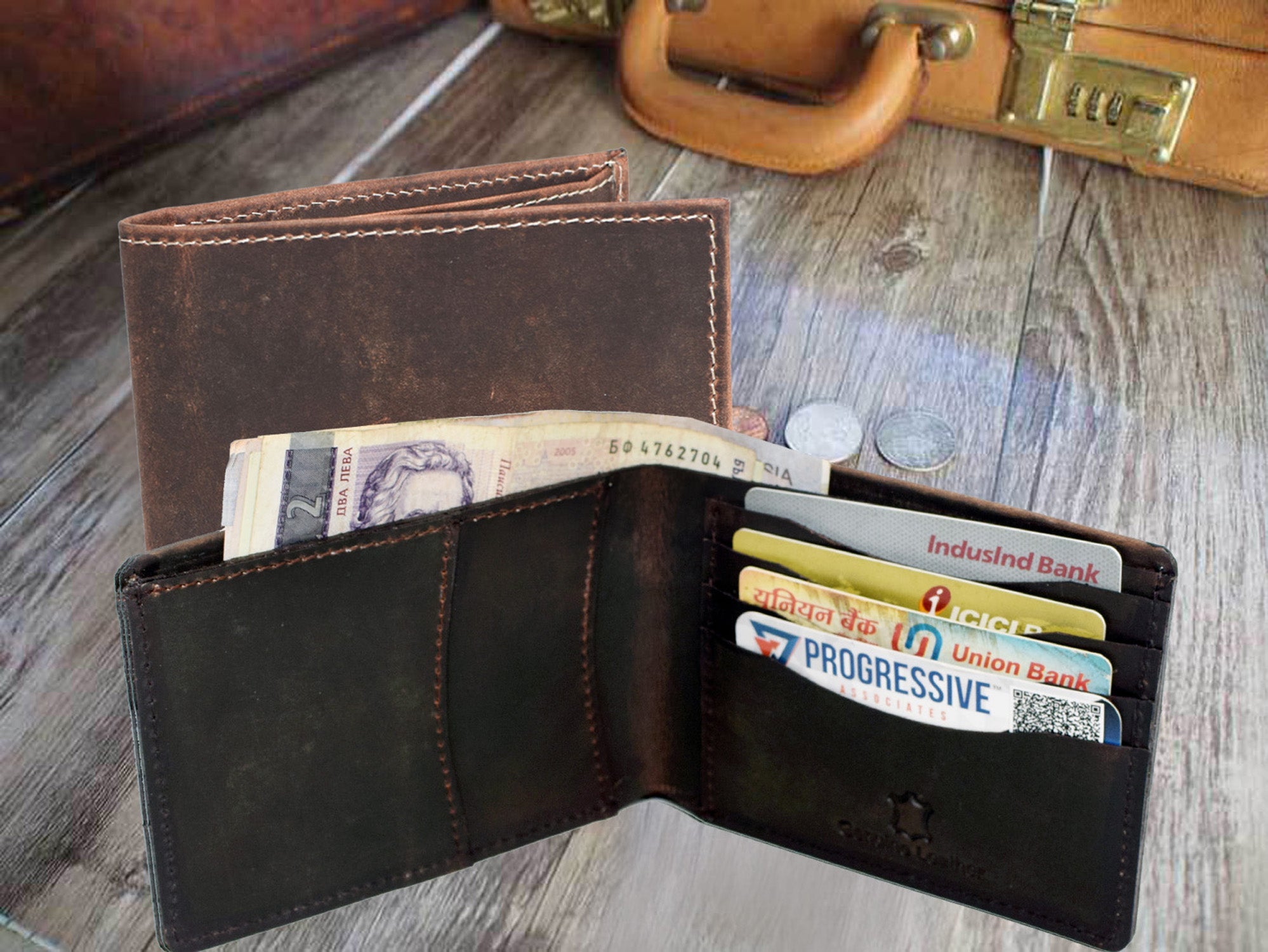 Vintage Leather Mens Wallet Combo - Laplata