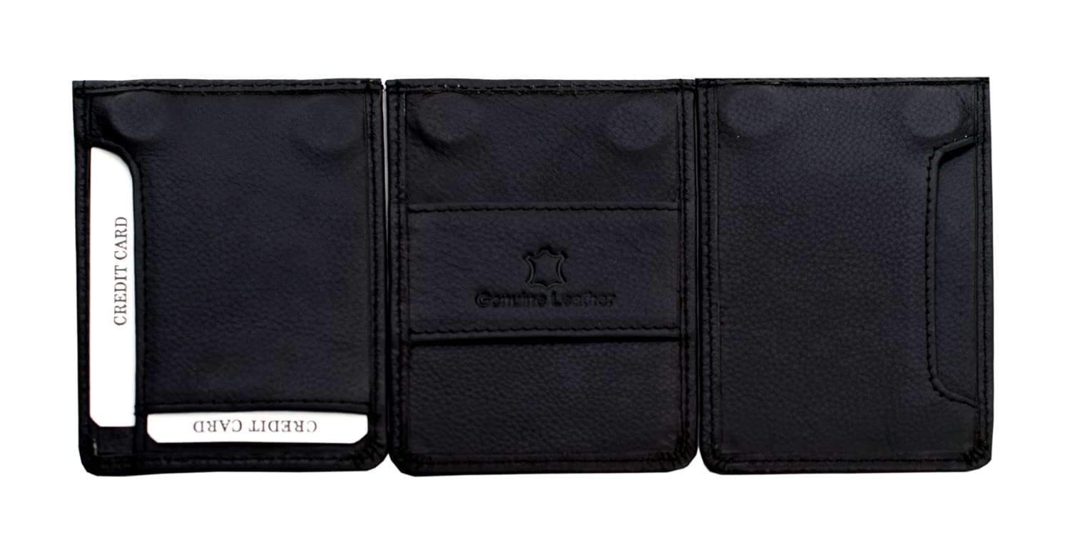 Leather Magflip Wallet Black Combo