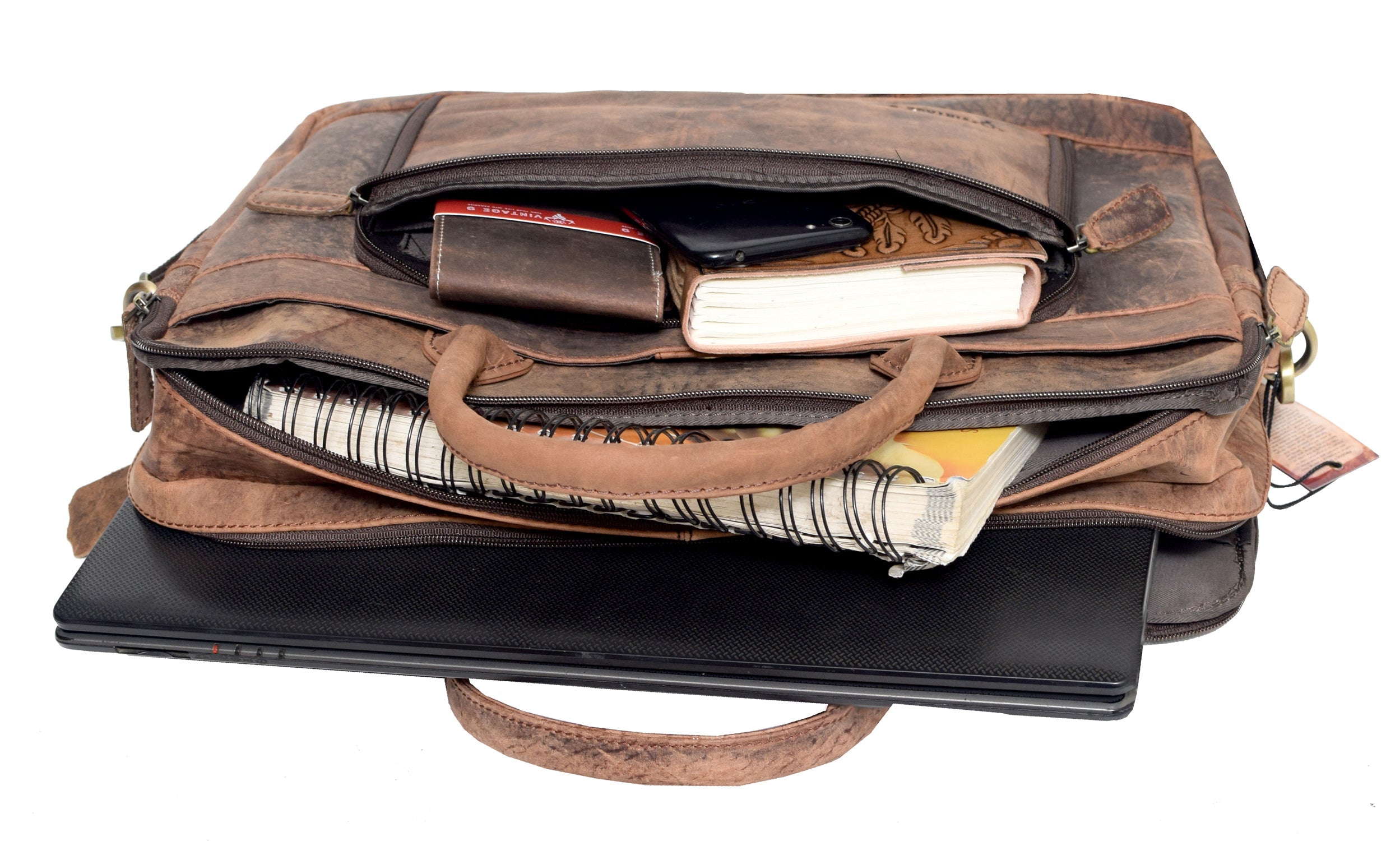 Leather Laptop Bag - Marmora