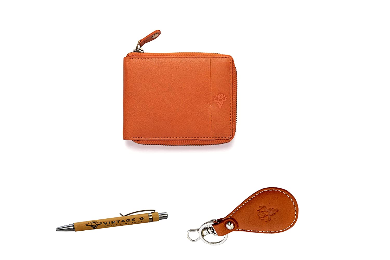 Leather Zipper Wallet - Durban Tan Combo