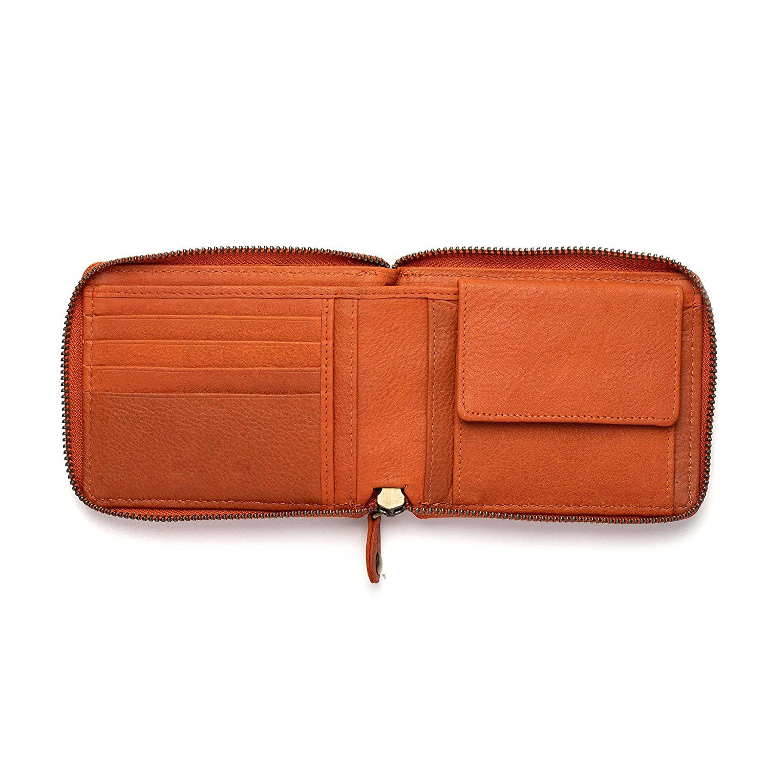 Leather Zipper Wallet - Durban Tan