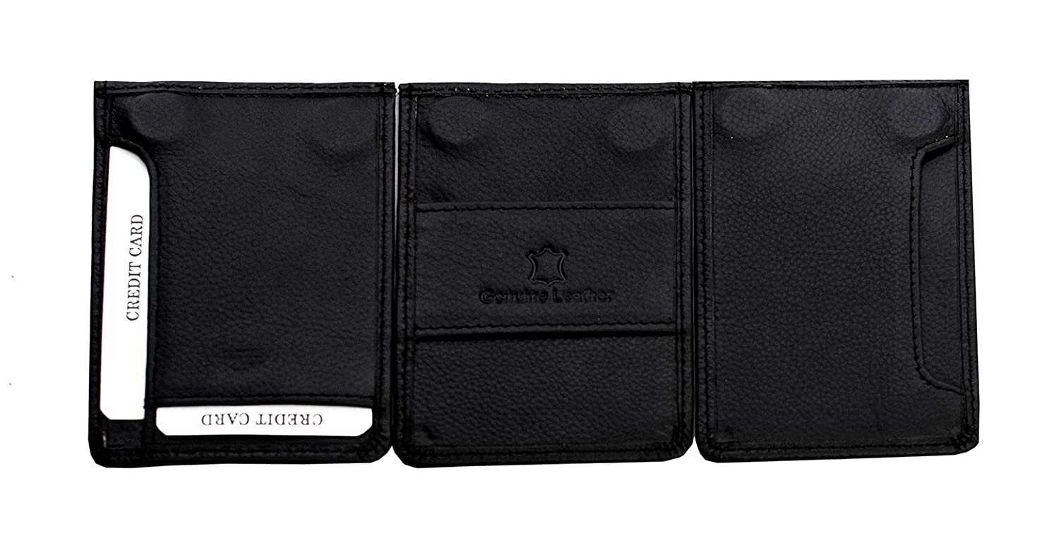 Leather Magflip Wallet Black