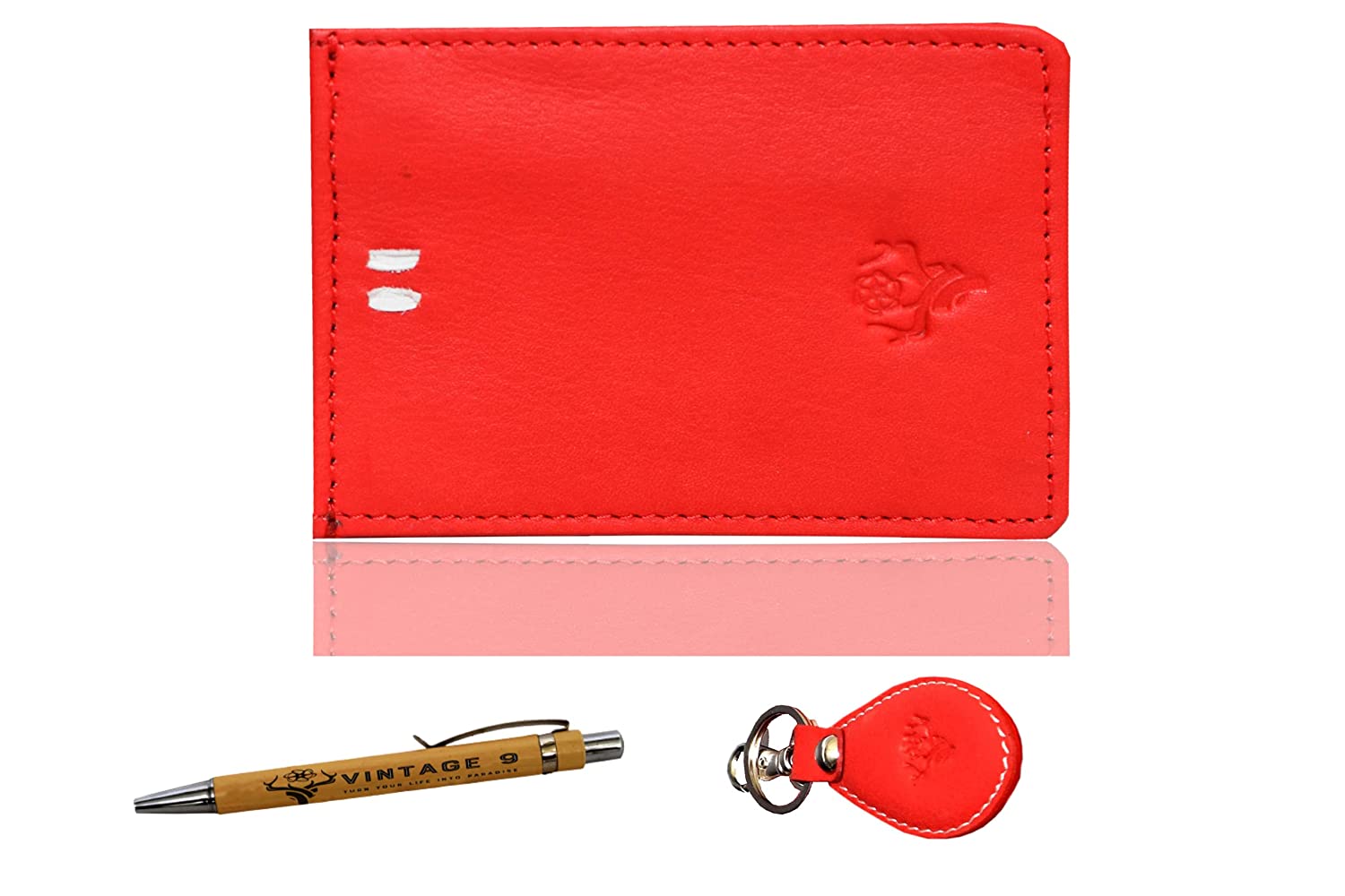 Leather Magflip Wallet Red Combo