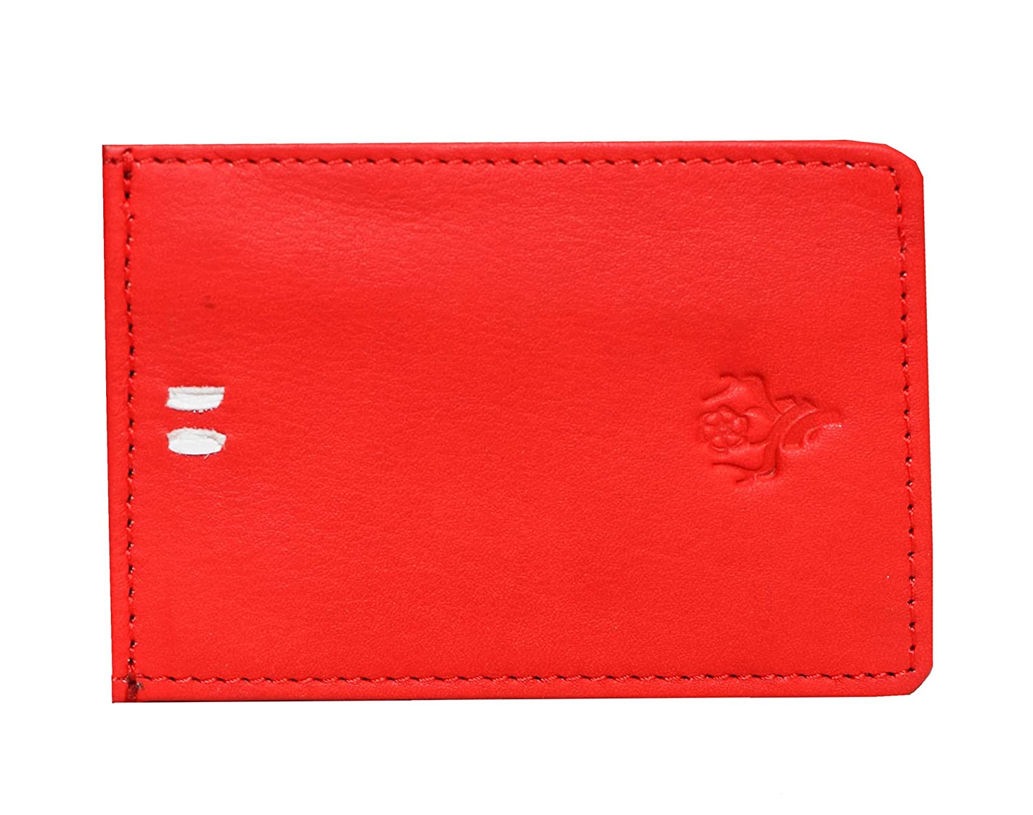 Leather Magflip Wallet Red