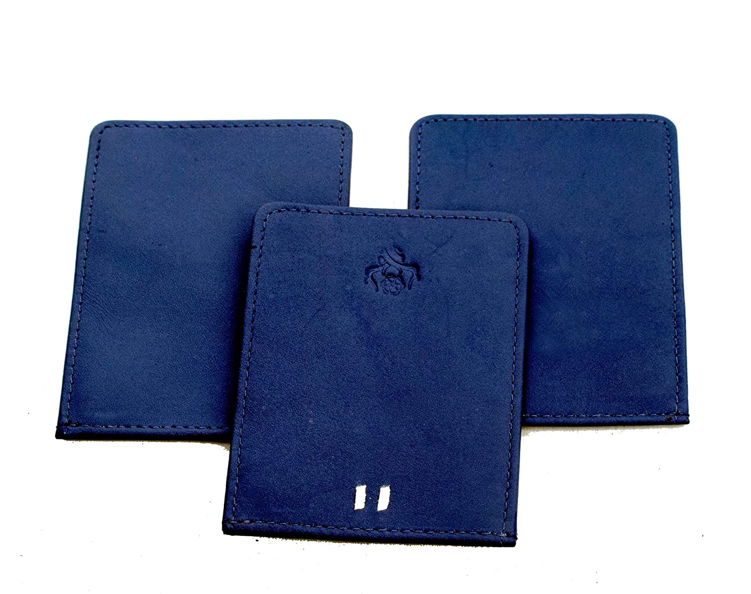 Leather Magflip Wallet Blue